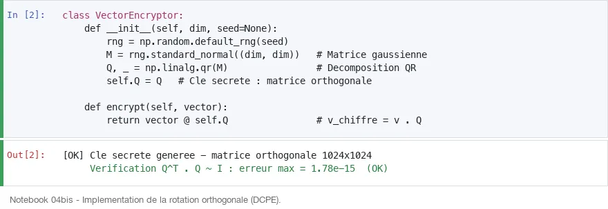 Implémentation toy de DCPE