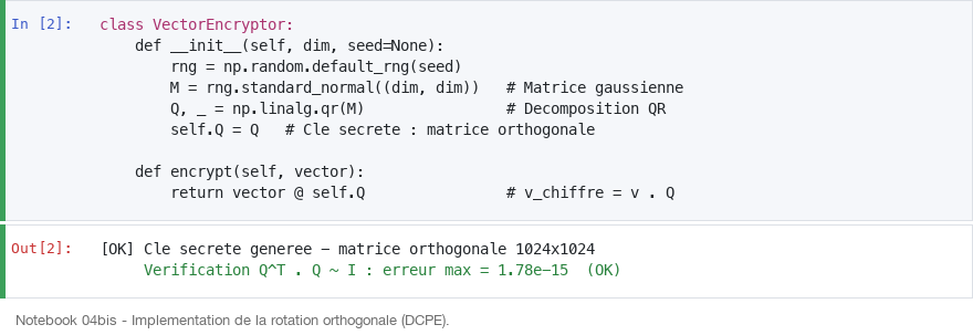 Implémentation toy de DCPE
